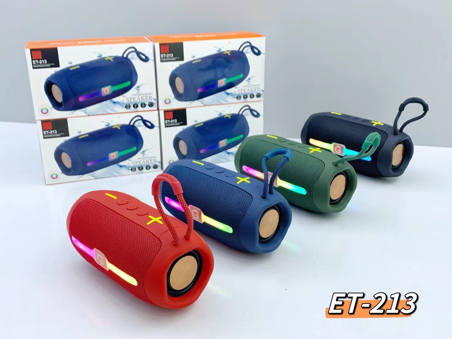 ET-213 Portable Wireless RGB Bluetooth Speaker with Heavy Bass - Image 2