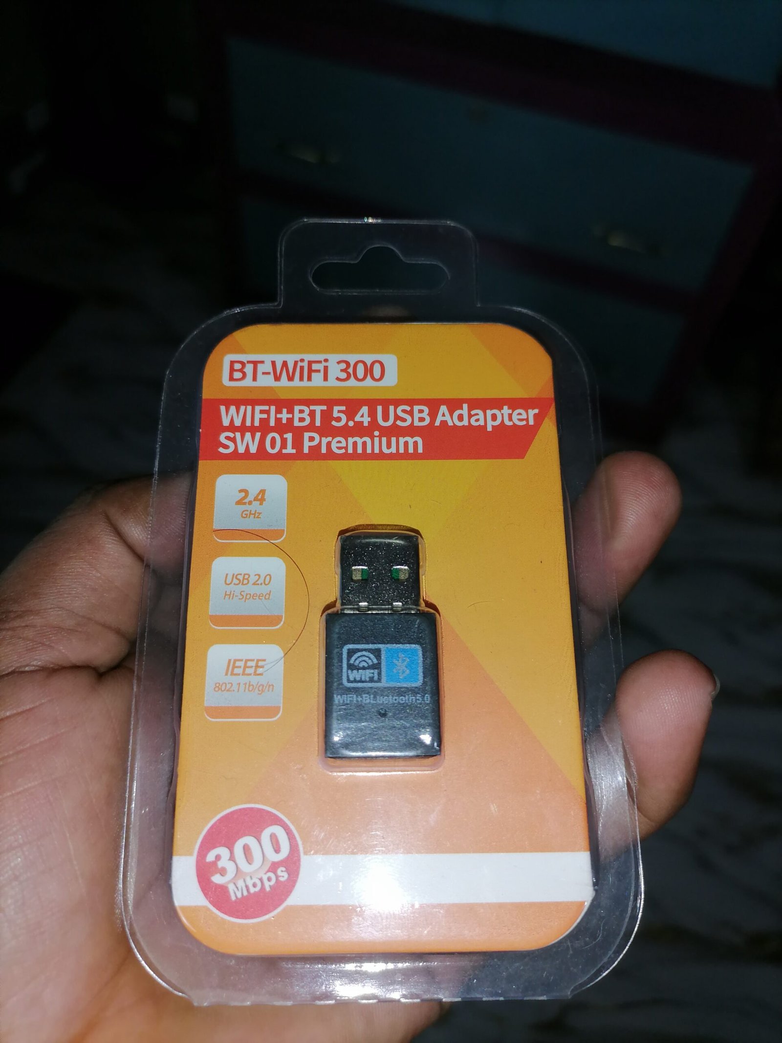 SW-01 Premium Dual-Function USB WiFi & Bluetooth Receiver (300 Mbps) - Image 2