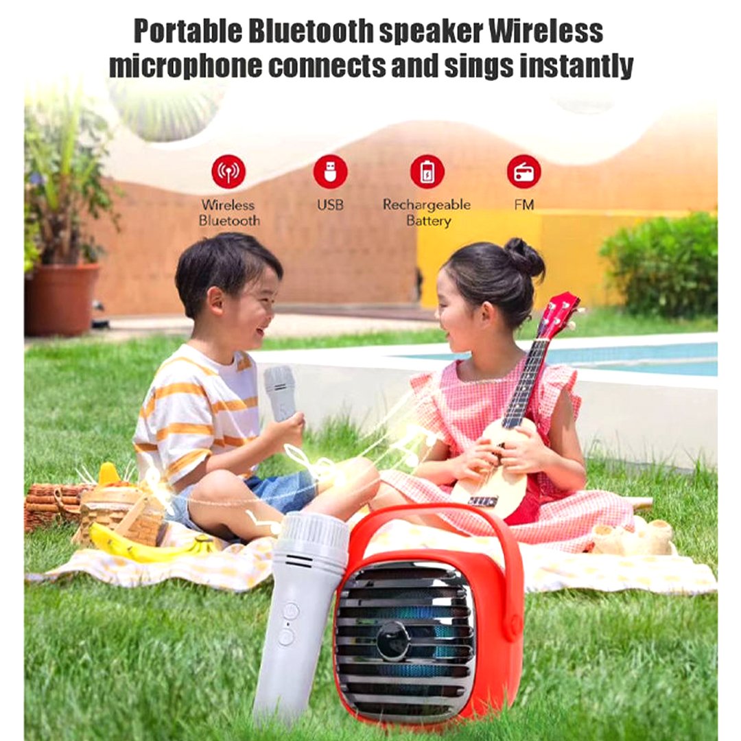 KBroad KTS-1943 Portable Wireless Karaoke Speaker with Wireless MIC - Image 4